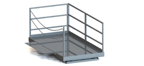 Customization Loading Dock Table Hydraulic Scissor Lift Table with Handrail and Chain