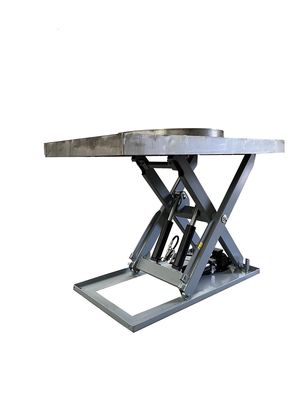 Running Mode Stationary Electric Single Scissor Lift Table with Turntable Customization