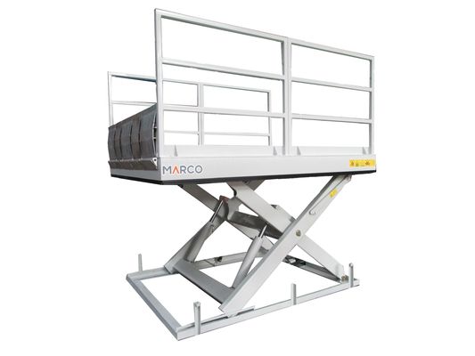 Quality Customization M3-025130-D2K Loading Dock Table with Handrail and Loading Flap factory