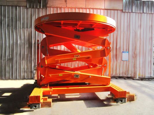 Quality 10 Ton Hydraulic High Lift Table with Turntable 120s Lifting Time and Versatility factory