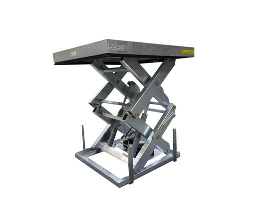 Quality Customized 2000kg Capacity Hydraulic Electric Stationary Scissor Lift Table with Bellow factory