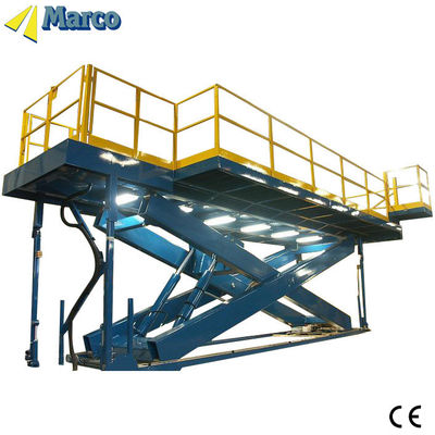 Quality Customization Hydraulic Driven Customizable Marco Twin Scissor Lift Table with Guardrail factory