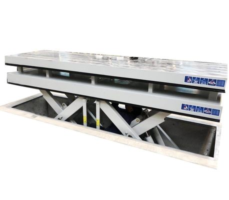 Customized Request Twin Scissor Lift Table Double Scissor with Safety Frame 3650x1000mm