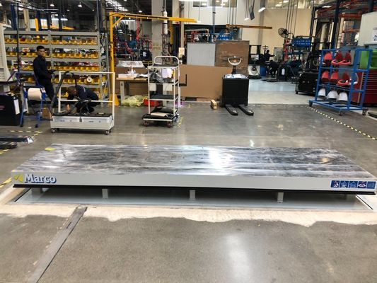 Customized Request Twin Scissor Lift Table Double Scissor with Safety Frame 3650x1000mm