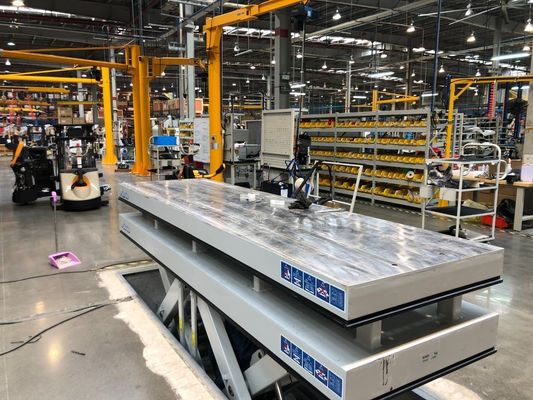 Customized Request Twin Scissor Lift Table Double Scissor with Safety Frame 3650x1000mm