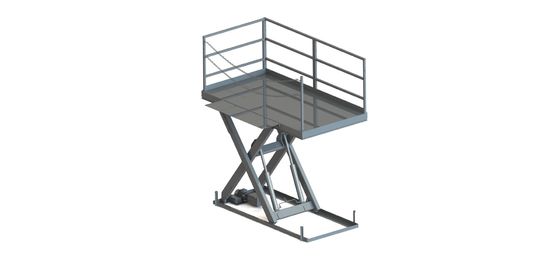 Customization Loading Dock Table Hydraulic Scissor Lift Table with Handrail and Chain