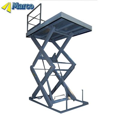 Running Mode Stationary 0.4-1.5 Ton Marco High Scissor Lift Table for Warehouse Crane