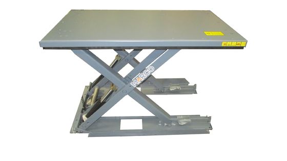 1000kg Kapasitas Pengangkut Electric Hydraulic Scissor Lift Table dengan CE dan Profil Rendah